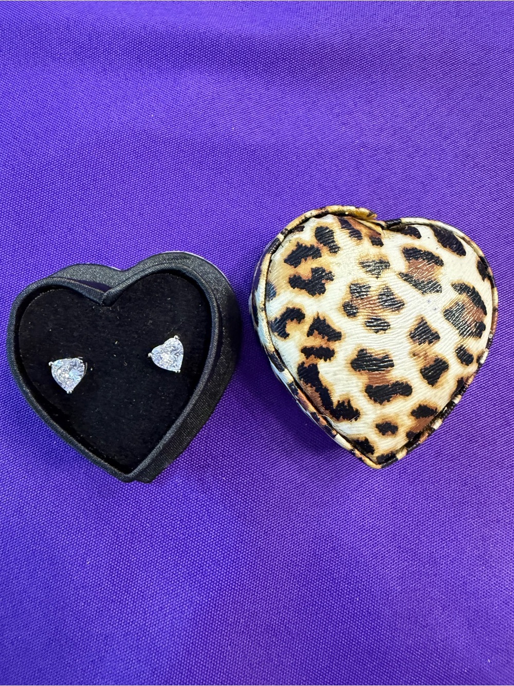 Park Lane Heart Solitaire Crystal Stud Earrings Sparkling Silver Tone